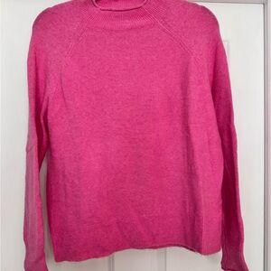 J. Crew Vibrant Pink Turtleneck Sweater